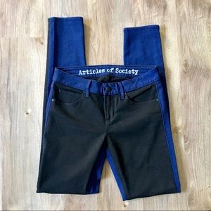 Articles Of Society Jeans Color Block Black & Blue